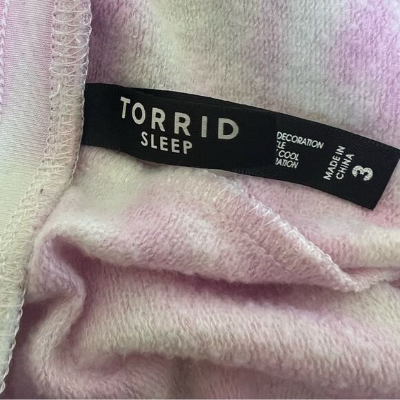 Torrid Focus On The Positive Super Soft Tie-Dye Fleece Joggers, Size 3 - Picture 6 of 7